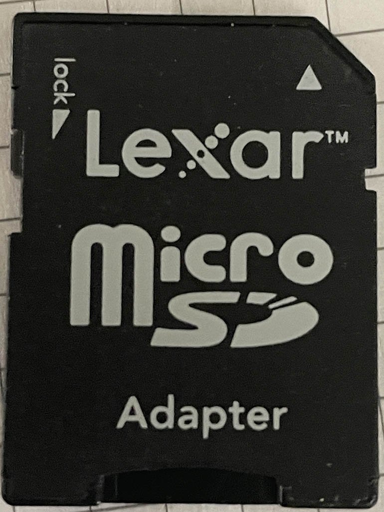 Pre-owned Lexar SD to Micro SD adaptor