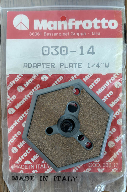 Manfrotto 030-14 Adaptor Plate (NEW) Tripod accessory