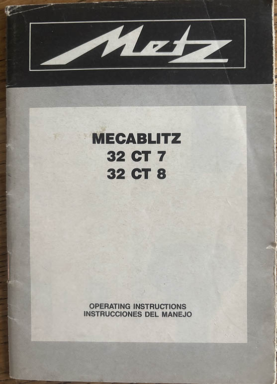 Nikon Mecablitz 32 CT 7 32 CT 8 flash Instruction manual