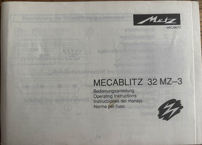 Nikon Mecablitz 32 MZ-3 flash Instruction manual