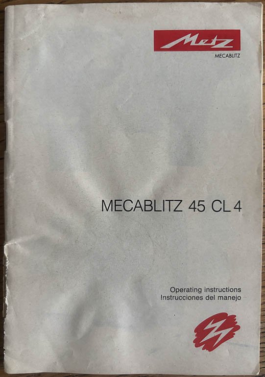 Metz Mecablitz 45 CL 4 flash Instruction manual