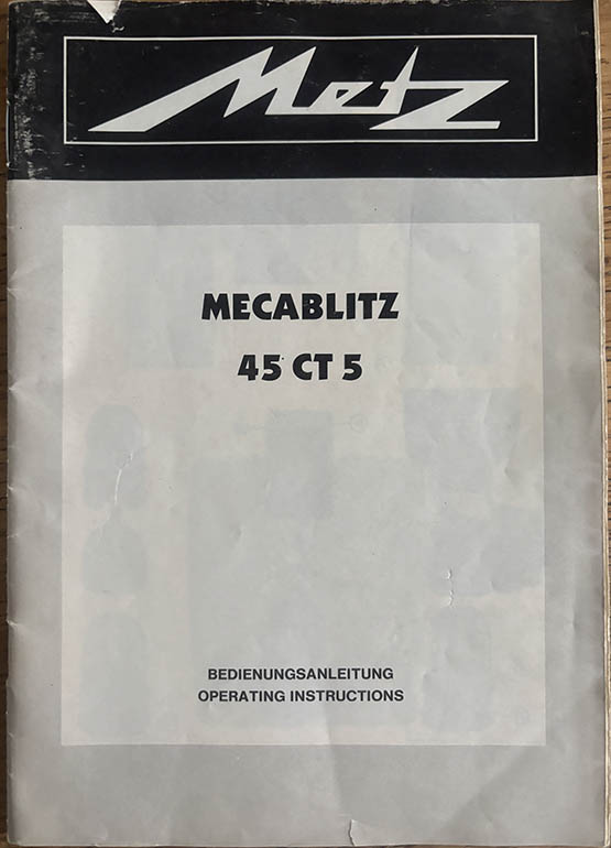 Nikon Mecablitz 45 CT-5 flash Instruction manual