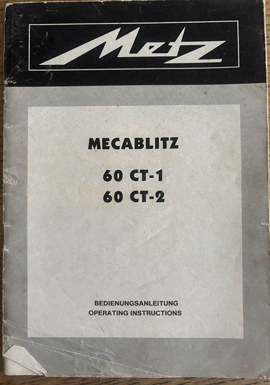 Nikon Mecablitz 60 CT-1 flash Instruction manual