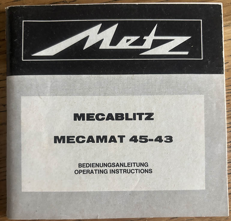 Nikon Mecablitz Mecamat 45-30  Instruction manual