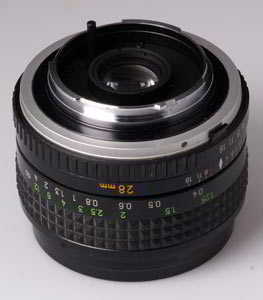 Minolta 28mm f/2.8 wide-angle 35mm interchangeable lens