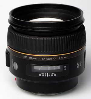 Minolta AF 85mm f/1.4 35mm interchangeable lens