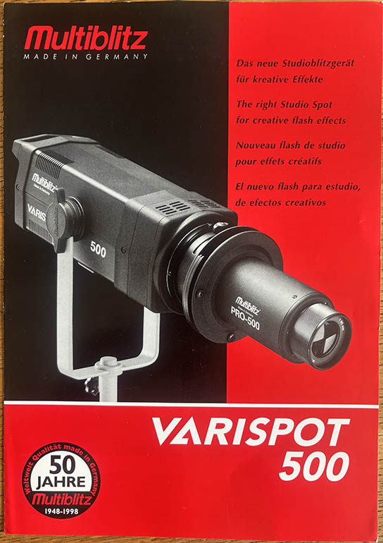 Multiblitz Varispot 500 1998 Leaflets & Brochures