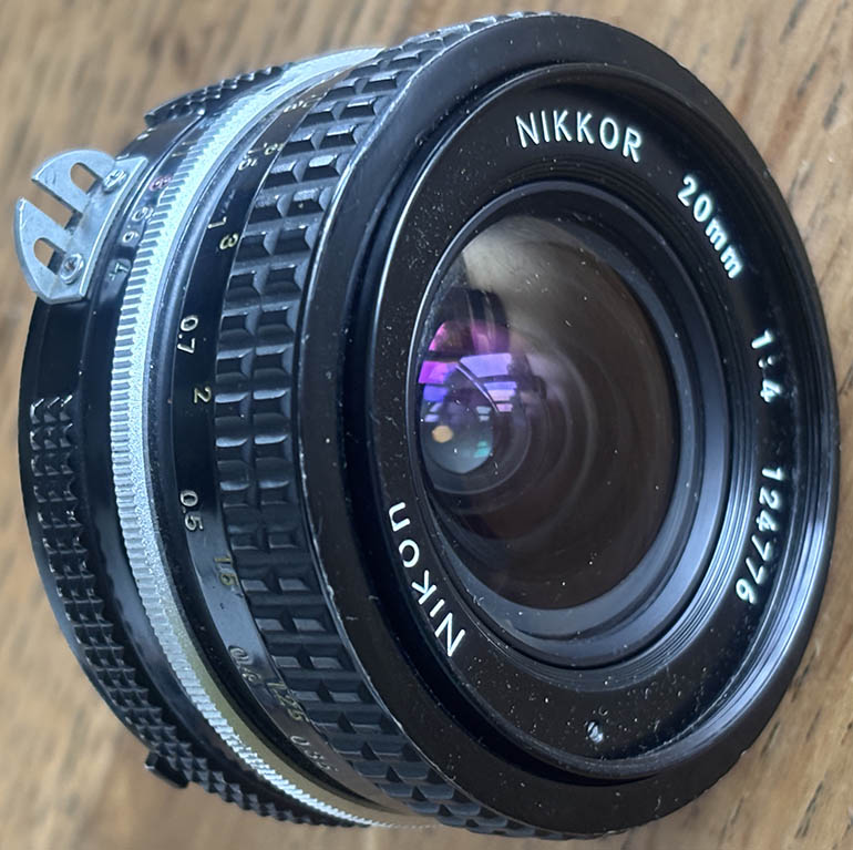 Nikon 20mm f/4 AI 35mm interchangeable lens