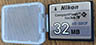 Nikon 32Mb CompactFlash  10.00