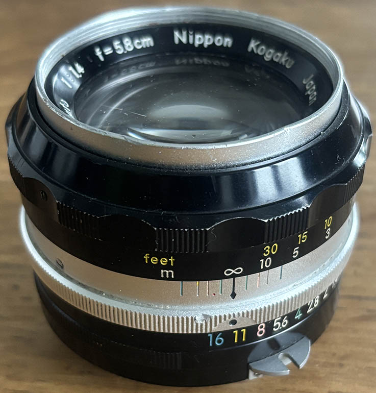 Nikon 5.8cmm f/1.4 Non-AI 35mm interchangeable lens