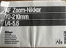 Nikon AF Zoom Nikkor 70-210mm f/4-5.6 (Instruction manual) £3.00