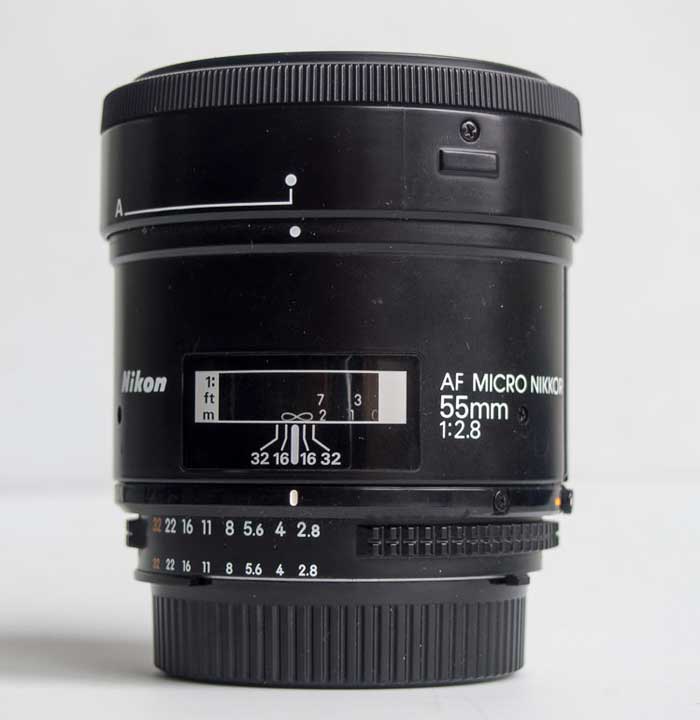 Nikon AF 55mm f/2.8 Micro Nikkor  35mm interchangeable lens