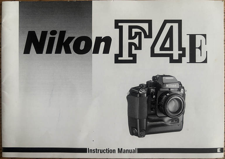 Nikon F4e Instruction manual