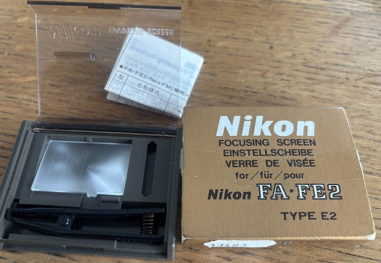 Nikon Focusing Screen Type E2 for FA FE2 Viewfinder attachment