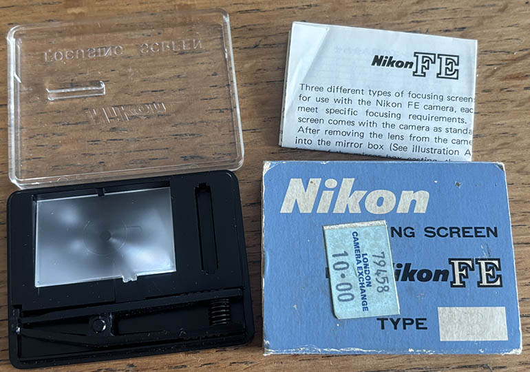 Nikon Focusing Screen Type B for FE Viewfinder attachment