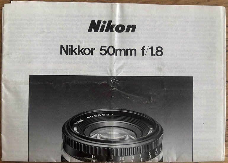 Second hand Nikon Nikkor 50mm f/1.8