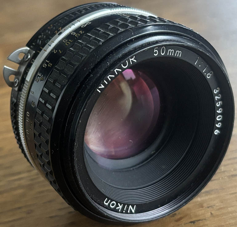 Nikon 50mm f/1.8 AIS 35mm interchangeable lens