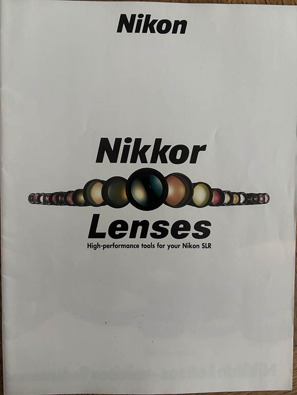 Nikon NIKKOR Lenses 1998 Leaflets & Brochures