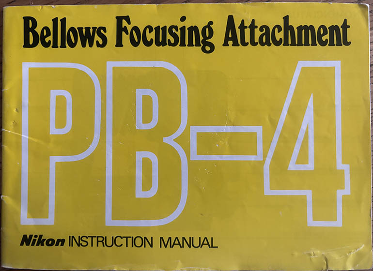 Nikon PB-4 Instruction manual
