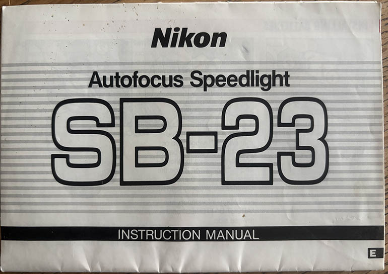 Nikon SB-23 Speedlight Instruction manual