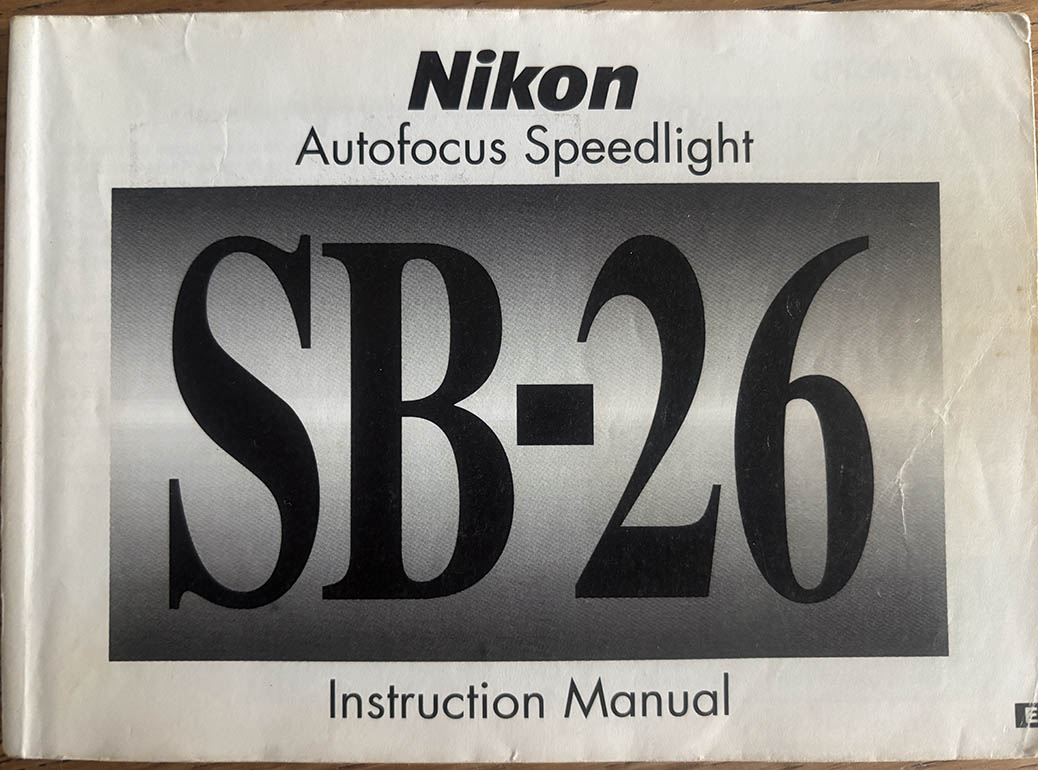 Nikon SB-26 Speedlight Instruction manual