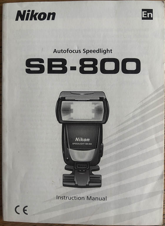 Nikon SB-800 Speedlight Instruction manual