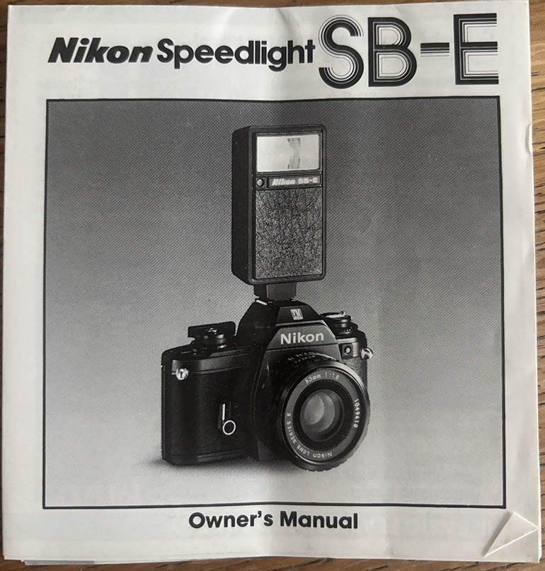 Nikon SB-E Speedlight Instruction manual