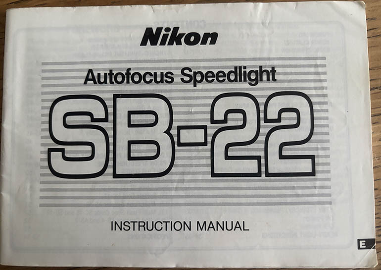 Nikon SB-22 Speedlight Instruction manual