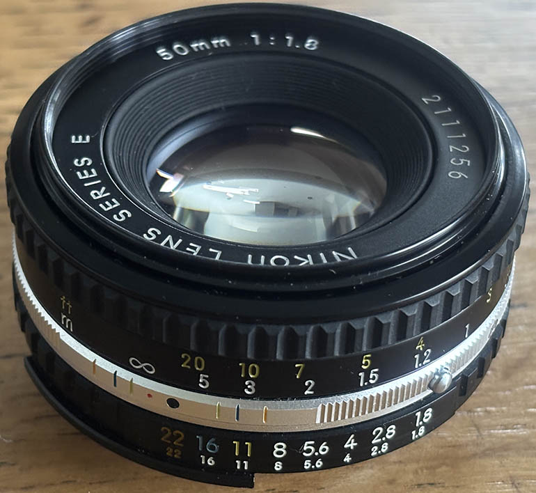 Nikon Series-E 50mm f/1.8  35mm interchangeable lens