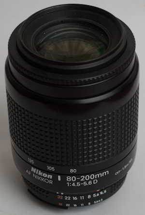 Nikon AF Nikkor 80-200mm f/4.5-5.6 D  35mm interchangeable lens