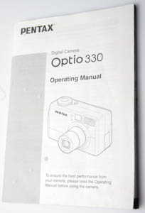 Pentax Optio 330 Instruction manual