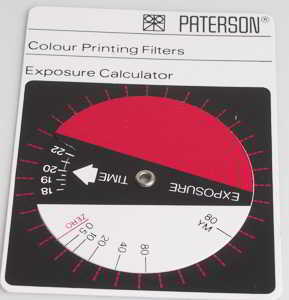 Paterson Exposure Calculator Darkroom