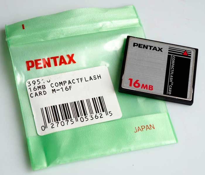Second hand Pentax 16Mb CompactFlash 39510