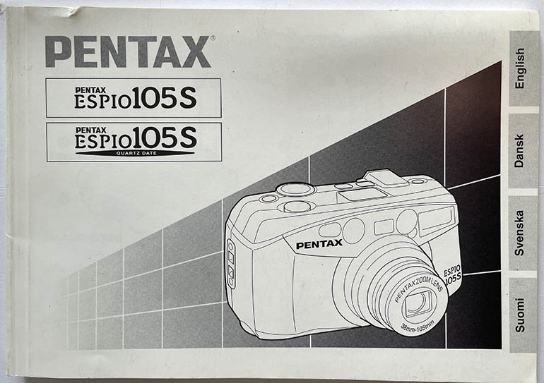 Pentax Espio 105S Instruction manual