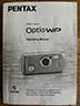 Pentax Optio WP (Instruction manual) £5.00