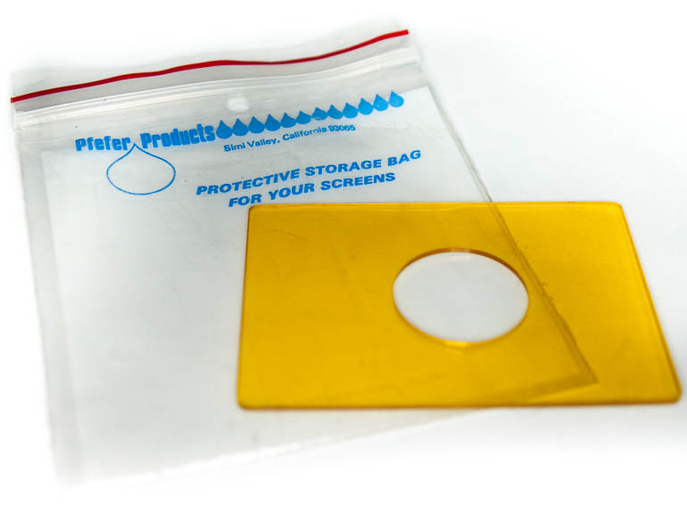 Pfefer 32mm diameter yellow circle - 65x95mm Filter