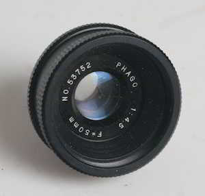 Phago 50mm f/4.5 enlarging lens Enlarging Lens