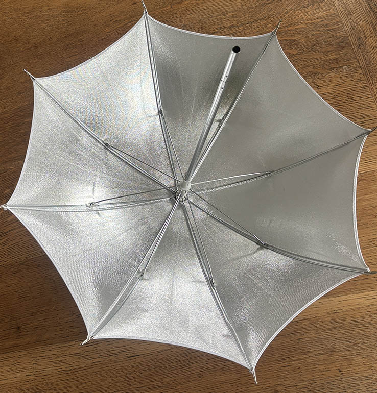 Portaflash 60cm Silver Umbrella  Studio Lighting