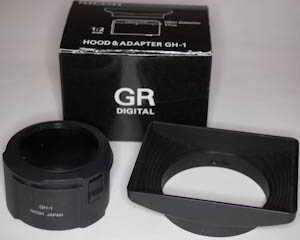 Ricoh GH-1 Wide Converter adaptor and hood Lens converter