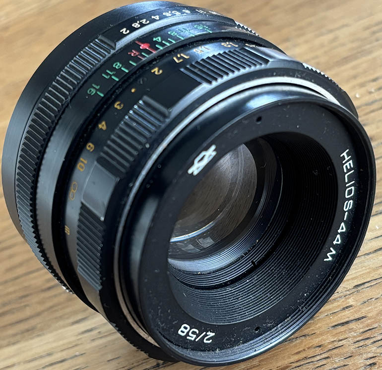 Russian Helios 44M 58mm f/2  35mm interchangeable lens