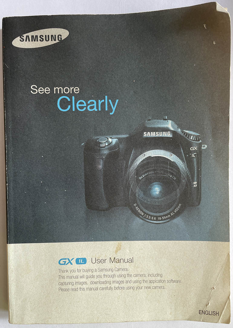 Samsung GX 1L Digital Camera Instruction manual