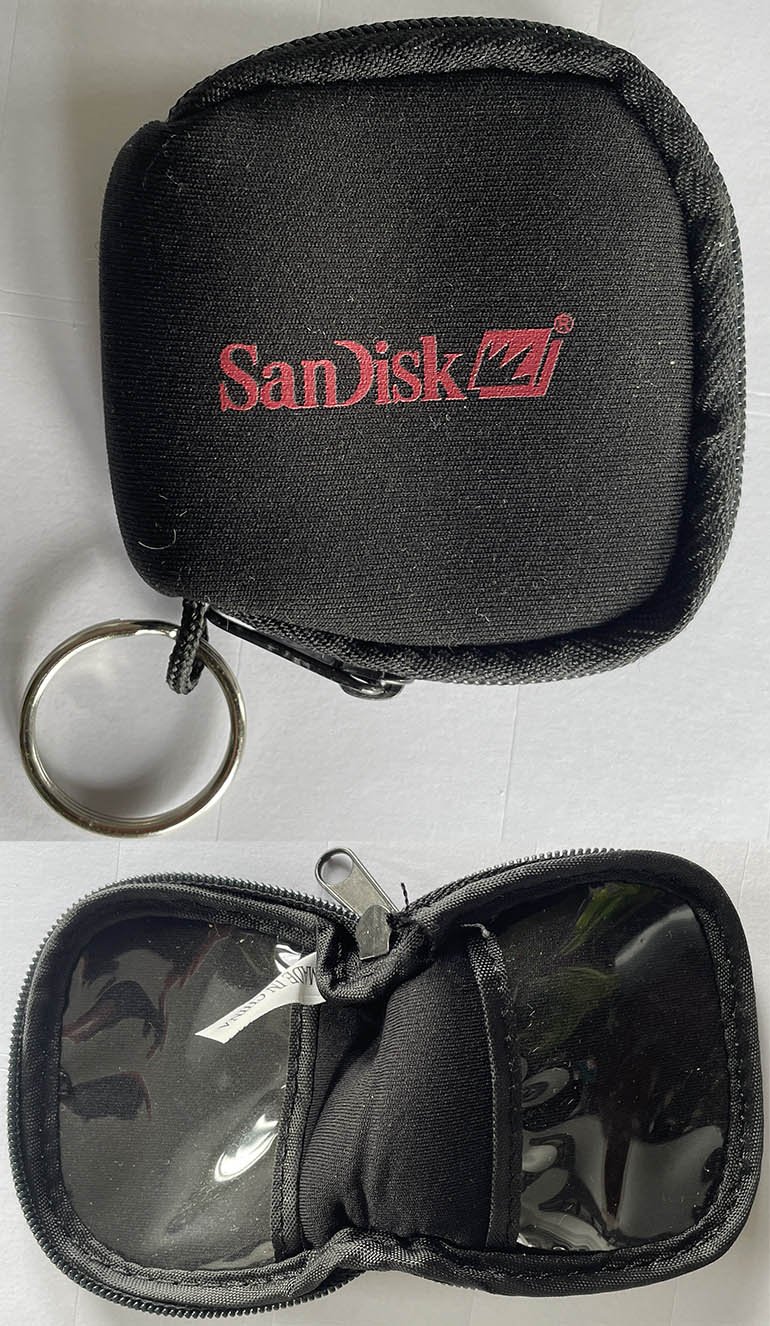 Pre-owned Sandisk Black neoprene CF Card case