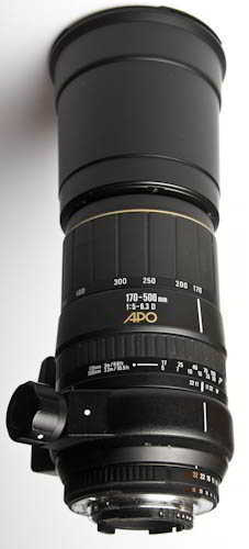 Sigma 170-500mm f/5-6.3 D APO Nikon AF 35mm interchangeable lens