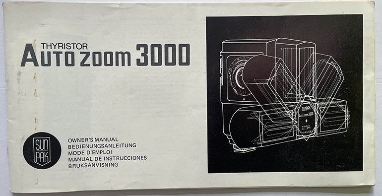 Sunpak Autozoom 3000 Instruction manual