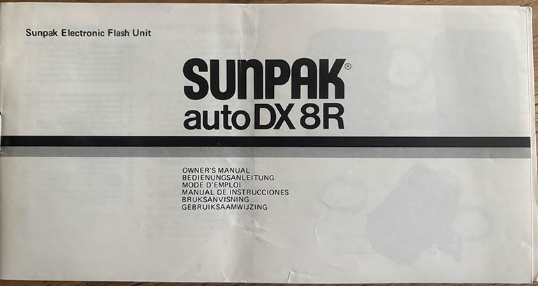 Nikon Auto DX 8R flash  Instruction manual