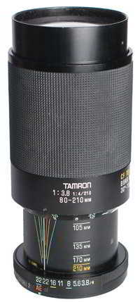 Tamron 80-210mm f/3.8-4 CF Tele Macro Adaptall II 35mm interchangeable lens