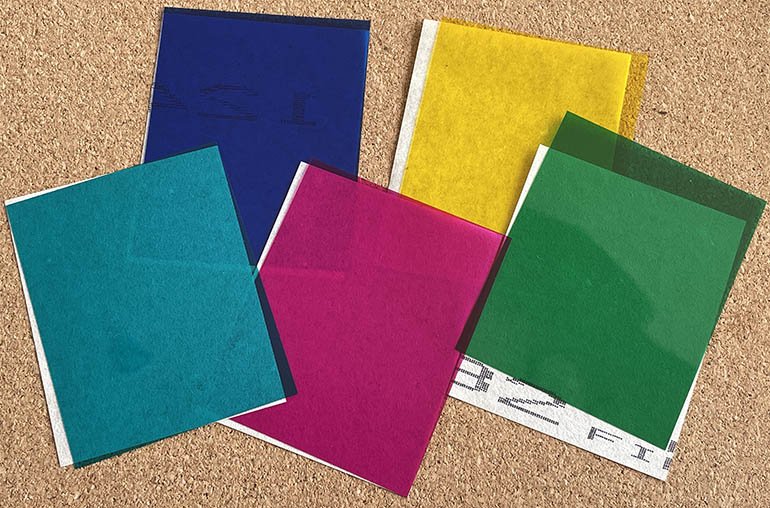 Second hand Unbranded 5x colour gels