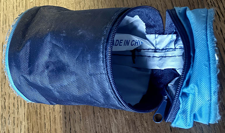 Unbranded blue 13cm nylon Lens case
