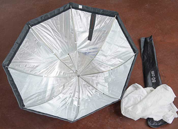 Unbranded 80cm Silver Umbrella / Softbox Studio Lighting
