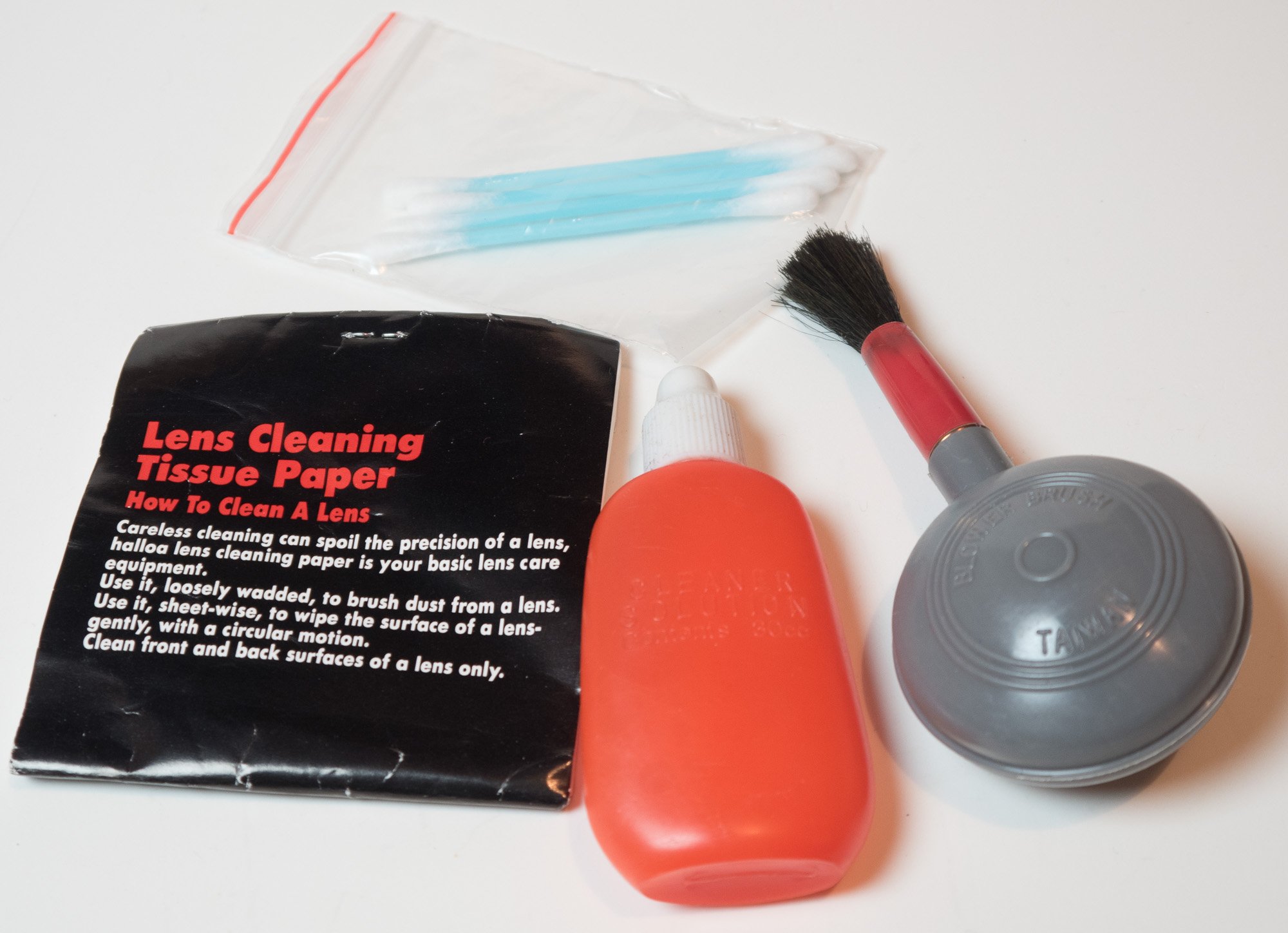 brush, buds, tissues